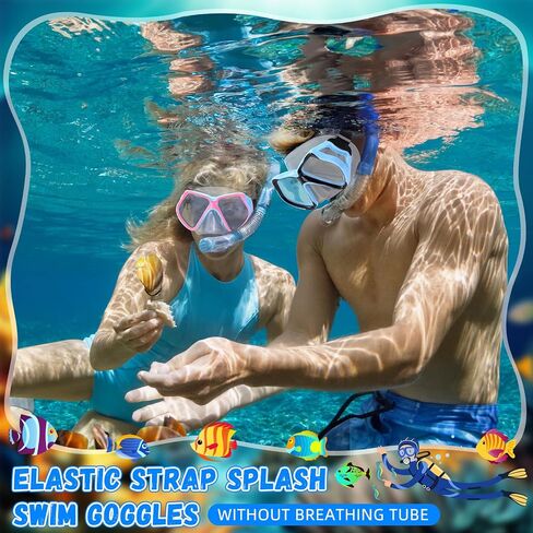 Flutesan 2 Pcs Adult Swim Goggles with Nose Cover Diving Mask with Fabric Strap Diving Goggles Swim Goggles Snorkel Diving Mask Snorkeling Gear in Saudi Arabia