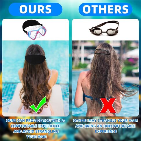 Flutesan 2 Pcs Adult Swim Goggles with Nose Cover Diving Mask with Fabric Strap Diving Goggles Swim Goggles Snorkel Diving Mask Snorkeling Gear in Saudi Arabia