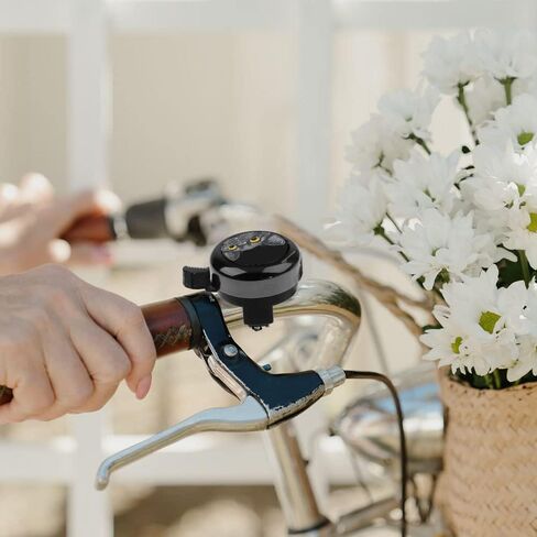 WIRESTER Black Aluminum Round Bike Bell, Classic Ring Bicycle Bell, Bike Accessories Bell Ring for Adults Kids Girls Boys - Dog Cat Animal Cute Records in Saudi Arabia
