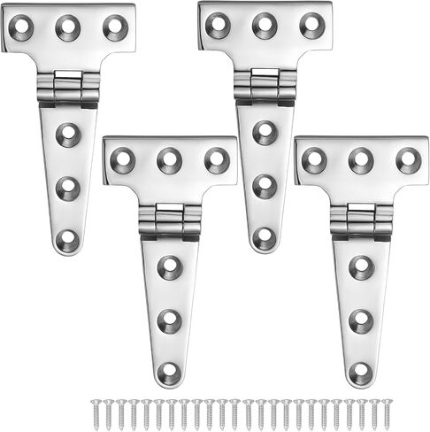 Heavy Duty Marine Boat T Hinges 316 Stainless Steel, 4 x 2.16 Inch, Sturdy Deck Cabinet Door Hinges with Screws (Pack of 2) in Kuwait