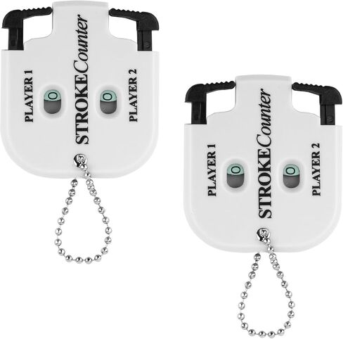 2pcs Mini Golf Score Counter, 2.2x1.93x0.35in Golf Indicator Counter Golf Stroke Counter 2 Player Portable Golf Counter Clicker for Golf Shot Competition Game Scoring Keeper in Saudi Arabia