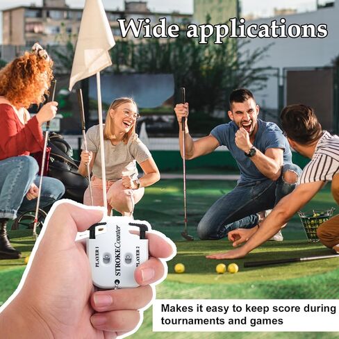 2pcs Mini Golf Score Counter, 2.2x1.93x0.35in Golf Indicator Counter Golf Stroke Counter 2 Player Portable Golf Counter Clicker for Golf Shot Competition Game Scoring Keeper in Saudi Arabia