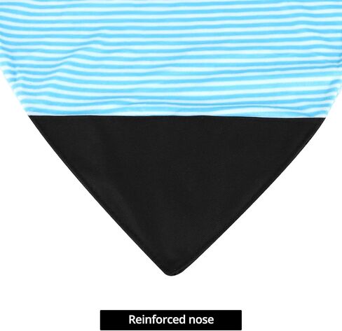 QWORK Surfboard Sock Cover - Light Protective Bag with UV and Ding Protection, Reinforced Nose and Storage Pocket (Blue and Gray, 6') in Saudi Arabia