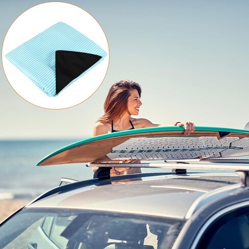 QWORK Surfboard Sock Cover - Light Protective Bag with UV and Ding Protection, Reinforced Nose and Storage Pocket (Blue and Gray, 6') in Saudi Arabia