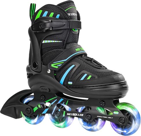 METROLLER Adjustable Inline Skates for Girls Boys with Light up Wheels Roller Skates Kids Youth Fun Beginner Blades Youth Ages 5-8 8-12 Adults Outdoor in Kuwait