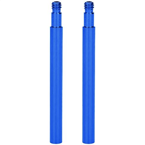 VANICE قطعتان من موسع صمام بريستا للدراجة، 60 مم (أسود، أزرق، فضي) من سبائك الألومنيوم للإطار الداخلي للدراجة/أسود in Kuwait