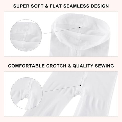 3 أزواج من الجوارب الباليه للفتيات ذات القدمين المرنة الناعمة للرقص جوارب بيضاء ووردية زي مدرسي جوارب طويلة in Kuwait