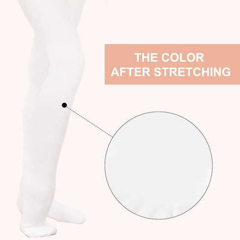 3 أزواج من الجوارب الباليه للفتيات ذات القدمين المرنة الناعمة للرقص جوارب بيضاء ووردية زي مدرسي جوارب طويلة in Kuwait