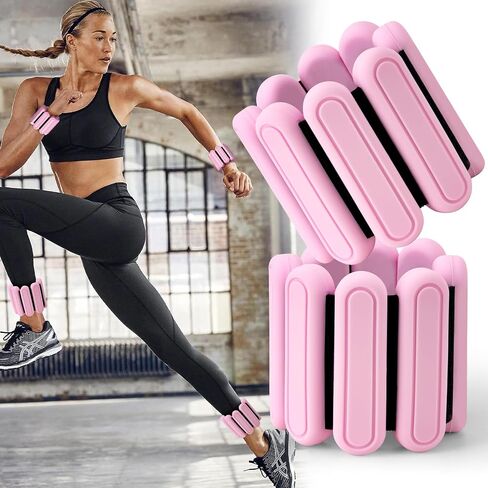 Jueachy Wrist-Ankle-Weights for Women: Bala Bangle Set of 2(1Lbs Each) Arm Weights Weighted Adjustable for Walking Exercise Workout Pilate in Saudi Arabia