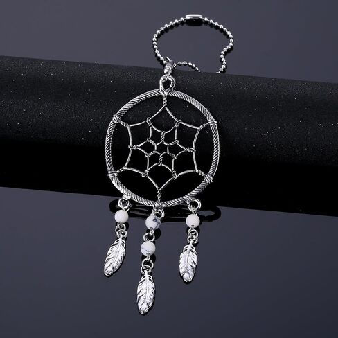 قلادة Dream Catchers Car Charm مصنوعة يدويًا وقابلة للدوران مع خرز بألوان مختلطة in Kuwait