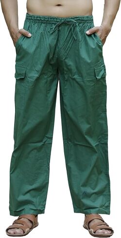 SARJANA HANDICRAFTS Mens Womens Unisex Cotton Cargo Pants Harem Yoga Trousers Boho Pants in Saudi Arabia