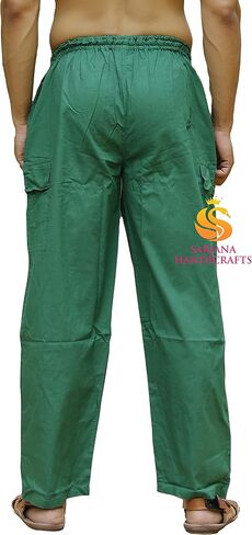 SARJANA HANDICRAFTS Mens Womens Unisex Cotton Cargo Pants Harem Yoga Trousers Boho Pants in Saudi Arabia
