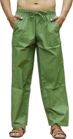 SARJANA HANDICRAFTS Mens Womens Unisex Cotton Cargo Pants Harem Yoga Trousers Boho Pants in Saudi Arabia