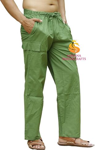 SARJANA HANDICRAFTS Mens Womens Unisex Cotton Cargo Pants Harem Yoga Trousers Boho Pants in Saudi Arabia