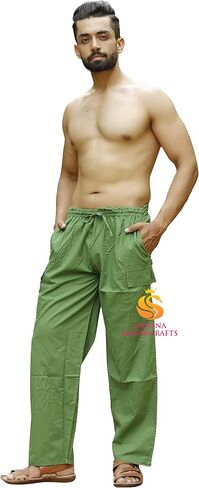 SARJANA HANDICRAFTS Mens Womens Unisex Cotton Cargo Pants Harem Yoga Trousers Boho Pants in Saudi Arabia