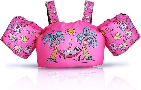 Toddler Swim Vest for 22-66 Pounds Boys and Girls, Kids Floaties with Arm Water Wings, Toddler Swim Jacket Pool Vest Jumper for 2-7 Years Old… in Saudi Arabia