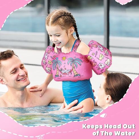 Toddler Swim Vest for 22-66 Pounds Boys and Girls, Kids Floaties with Arm Water Wings, Toddler Swim Jacket Pool Vest Jumper for 2-7 Years Old… in Saudi Arabia