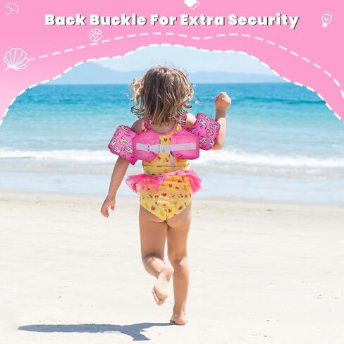 Toddler Swim Vest for 22-66 Pounds Boys and Girls, Kids Floaties with Arm Water Wings, Toddler Swim Jacket Pool Vest Jumper for 2-7 Years Old… in Saudi Arabia