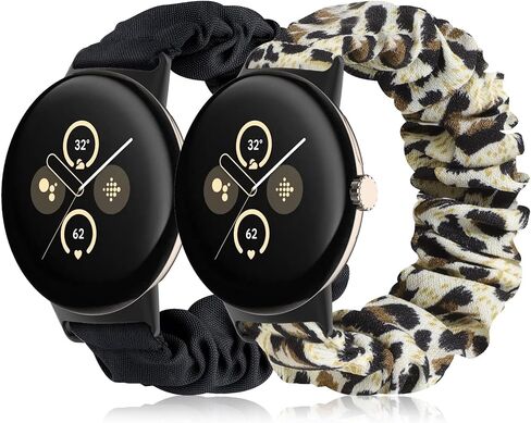 Bands Compatible with Google Pixel Watch 2 /Pixel Watch Band,Elastic Fabric Watch Band,Scrunchie Strap Replacement Watch Bands For Women(2 Pack) in Saudi Arabia