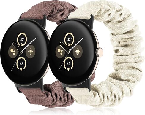 Bands Compatible with Google Pixel Watch 2 /Pixel Watch Band,Elastic Fabric Watch Band,Scrunchie Strap Replacement Watch Bands For Women(2 Pack) in Saudi Arabia