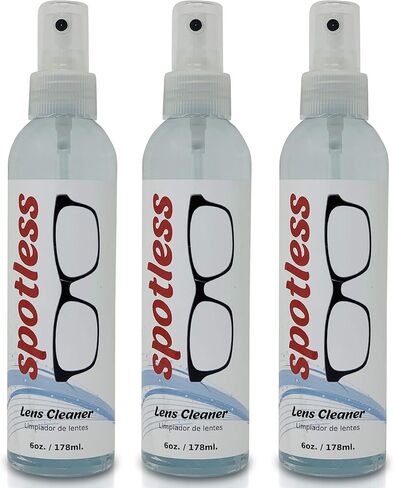 Spotless ® Lens Cleaner - 6oz Cleaning Spray Bottle | Safe to Clean Coated Lenses and Blue Light Blocker Eyeglasses (Pack of 1) in Saudi Arabia