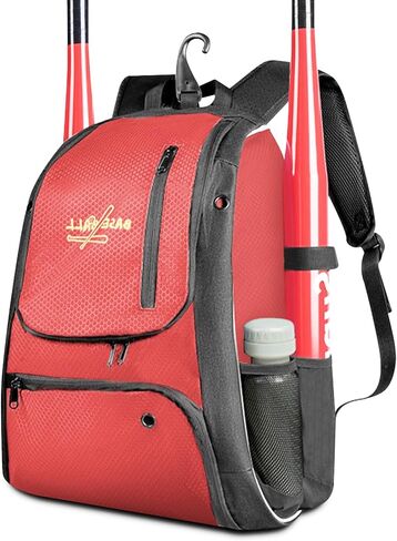 Baseball Bag Backpack,T-Ball Softball Equipment Bag with Shoe Compartment,Outdoor Lightweight Baseball Bat Bag Duffle Gear Bag for Baseball/Softball/Lacrosse (Blue) in Saudi Arabia