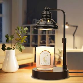 Candle Warmer Lamp,Electric Candle Lamp Warmer,Adjustable Height Candle Warmer,Timer, Dimmable, Mothers Day Gifts, House Warming Gifts New Home Bedroom Decor, Candle Melter Light Warmer with 2 Bulbs