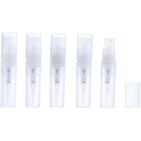 5Pcs Transparent Mini Empty Perfume Bottle,Protable Liquid Container Atomizer Bottles Plastic Sample Bottles Clear Spray Bottle Tools and Accessories(2ml)