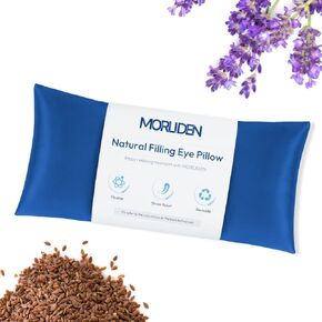 Lavender Eye Pillows for Relaxation, Yoga Eye Pillow for Meditation, Microwavable Weighted Eye Pillow for Yoga, Moist Heat & Cold Eye Compress with Aromatherapy (Light Purple) - 2 Pack