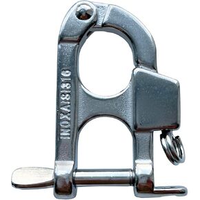 Quick Release Snap Shackle, 316 Stainless Steel Shackle, Fixed Bail Shackle for Sailing, Camping, Gym, Pets, Surfing, Diving, Fishing, 16 * 60mm