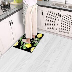 Mrcrypos Brown and White Small Kitchen Mat for Floor 17.3"x29" PVC Leather Kitchen Rug Waterproof Cushioned Anti Fatigue Cow Texture Comfort Mat Non Slip Standing Mat Laundry Kitchen Accessories