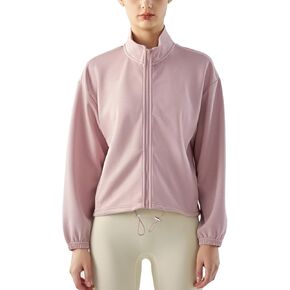 altiland Women's Full Zip Lightweight Workout Running Yoga Jackets with Pockets & Cinch