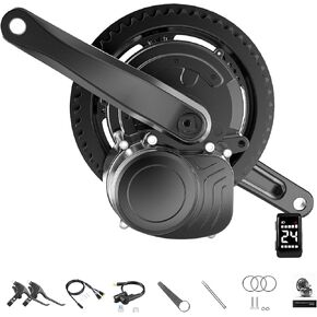 for Tongsheng TSDZ2B Mid Motor : 2024 New 48V 500W Mid Drive Kit - Optional Display, 42T Chainring, Torque Sensor, Mid Mount Electric Bike Conversion Kit for 68-73mm Bottom Bracket