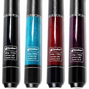 Pool Cues Set of 4, 58" 2-Piece Pool Sticks for Adults, Pool Cue Sticks 18oz 19oz 20oz 21oz, House Bar Billiard Cue Stick with Imitation Leather Grip