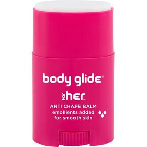 Body Glide For Her Anti Chafe Balm | Chafing stick with added emollients | Great for dry, sensitive skin and/or sensitive areas | Use on chest, bra, butt, groin, arm, and thigh chafing | 1.5oz