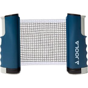 JOOLA Retractable Ping Pong Net with Clamps - Table Tennis Net Stretches 5.75' - Clamps on Table Up to 2" Thick - Optional Ping Pong Paddles and Balls