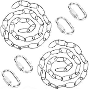 2 Pcs Chain Extension,Sonku 39 Inch Long Coated Iron Decorator Chain with 4 Pcs Connection Locks for Hanging Plants,Basket,Bird Feeder-Black