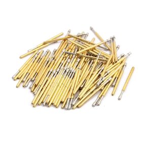 uxcell 100pcs P160-A2 1.36mm Dia 24.5mm Length Metal Spring Pressure Test Probe Needle