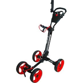 4 Wheel Folding Push Pull Golf CART - Foot Brake - ONE Second to Open & Close!