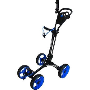 4 Wheel Folding Push Pull Golf CART - Foot Brake - ONE Second to Open & Close!