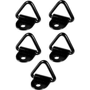 CAVO 10 PCS V-Ring Tie Down Anchors for Trailer, Pickup, Warehouse, Boat, Cargo Hooks, Black Heavy Duty Steel V Ring Anchor with Anti-Corrosion Coating, Trailer Accessories, Truck Bed Tie Downs