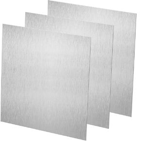 SEUNMUK 3 قطع صفائح ألومنيوم مقاس 12 × 12 بوصة، لوحة ألومنيوم بسُمك 1/16 بوصة 6061-T6 ورقة مسطحة لأدوات الألومنيوم مع طبقة واقية