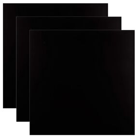 3 Pack 5052 Aluminum Sheet Metal 12 x 12 x 1/32 (0.04") Inch Black Anodized Aluminum Sheet 1MM Thin Aluminum Plates Engraving Blanks for Laser Engraving, Crafting, Decoration