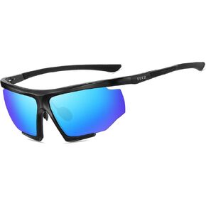 DUCO Sports Mens Sunglasses Trendy Square Polarized Running Sunglasses For Women UV400 Lens DC8238