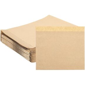 100 قطعة من أكياس الساندويتش الورقية من uxcell، مقاس 7.9 × 5.9 بوصة، حقيبة ورقية مقاومة للدهون، أكياس الوجبات الخفيفة الورقية، حقائب الغداء للمنزل، متجر الخبز، بني in Kuwait