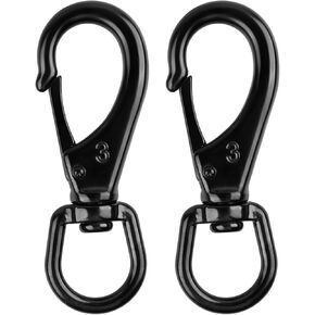 Stainless Steel Swivel Snap Hooks-2Pcs (4.7 Inch) Flag Clips for Flagpole Rope, Duty Diving Clips Spring Hooks for Bird Feeders, Pet Chains, Dog Tie-Out Cable, Keychains