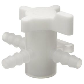 SP Bel-Art Three-Way Fluoroplastic Stopcock for 8mm Tubing; 6mm Bore (F30888-0008)
