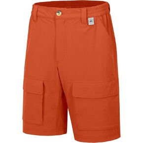 Mapamyumco Mens Hiking Cargo Shorts, Quick Dry 11 Inch Stretch Lightweight for Golf Travel Hiking