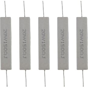 (Pack of 5) 20W 2K Ohm 5% Power Wirewound Ceramic Horizontal Cement Resistor