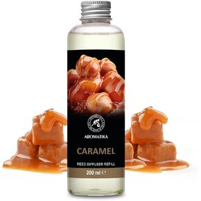 Caramel Refill Reed Diffuser 6.8 Fl Oz - Room Diffuser Refill - Home Fragrance - Room Freshener - Fresh and Long Lasting Fragrance